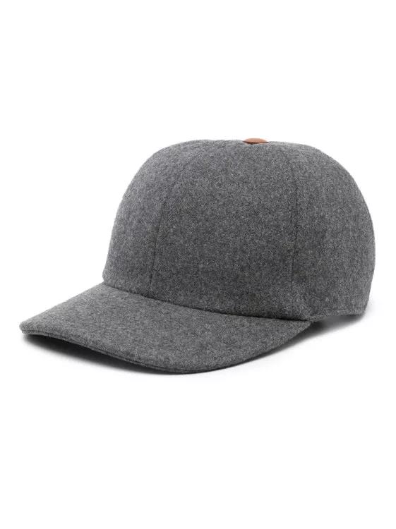 Lorena Antoniazzi Mützen - Gray Wool Cap - Gr. M - in Grau - für Damen