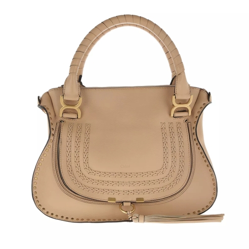 Chloé Marcie Double Carry Bag Smooth Calfskin Blush Nude Tote