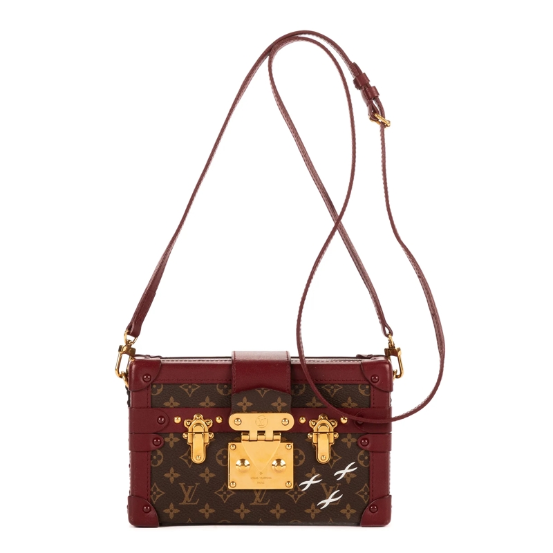 Louis Vuitton Crossbody Bag Petite Malle Small burgund