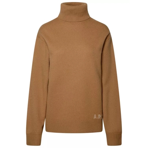 A.P.C. Beige Virgin Wool Sweater Brown 