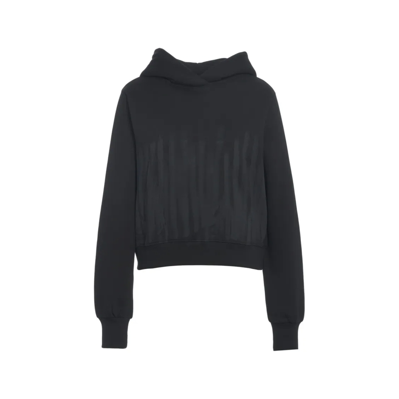 Thom Krom  Cropped Hoodie Black