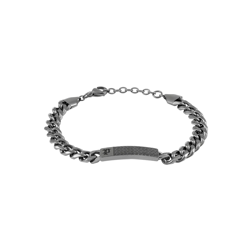 Police Armband Armband Chainmale- Herrenarmband- Farbe: silber schwarz