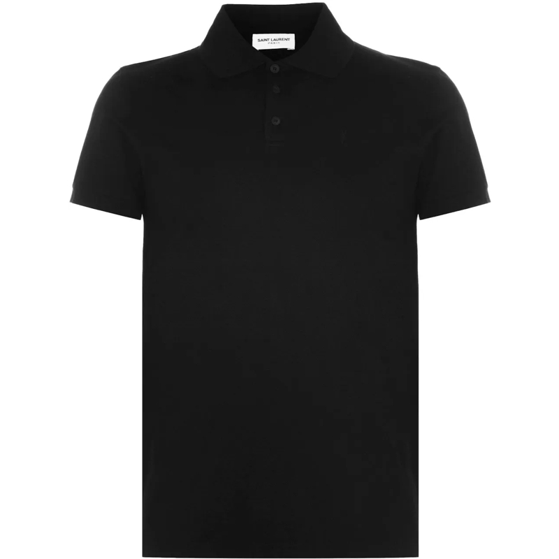 Saint Laurent  Cassandre Ysl Logo Polo Shirt schwarz