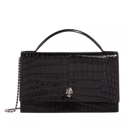 Alexander McQueen Top Handle Leather Bag Black Satchel