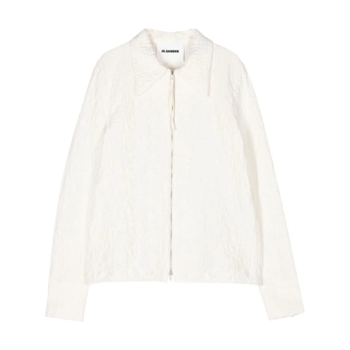 Jil Sander Overgangsjas Cotton Logo Jacket White