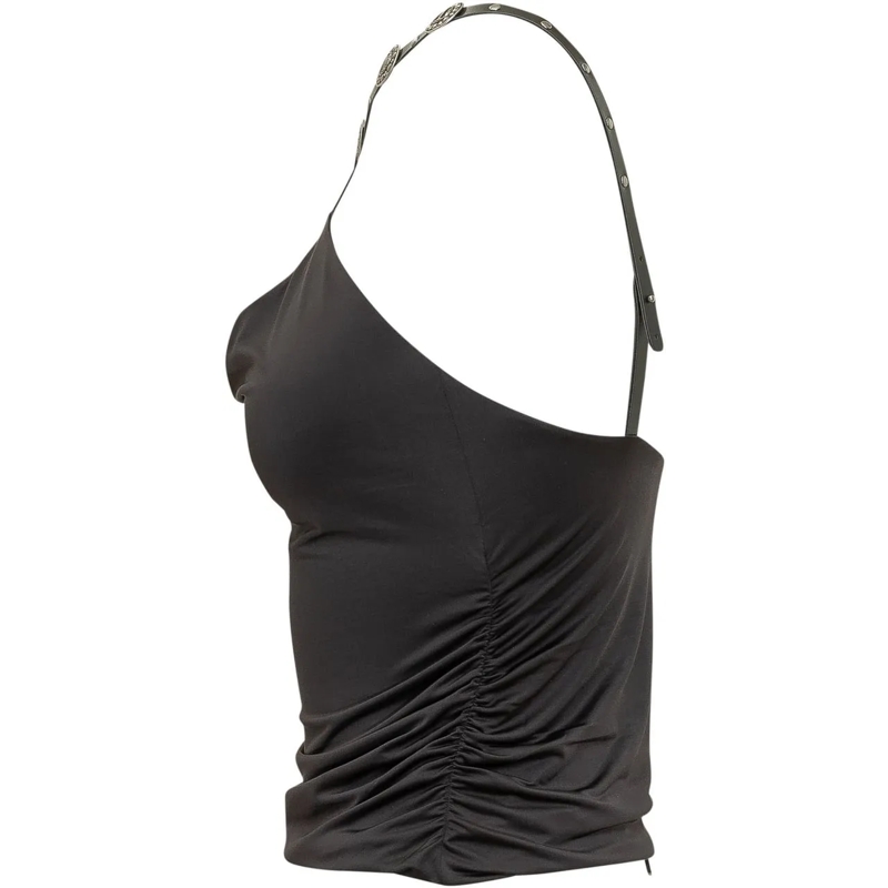 Pinko Top Top Drappeggiato con Spalline schwarz(Image 3)