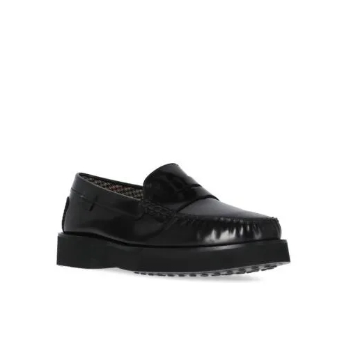 Tod's Smooth Leather Loafers Black Mocassin