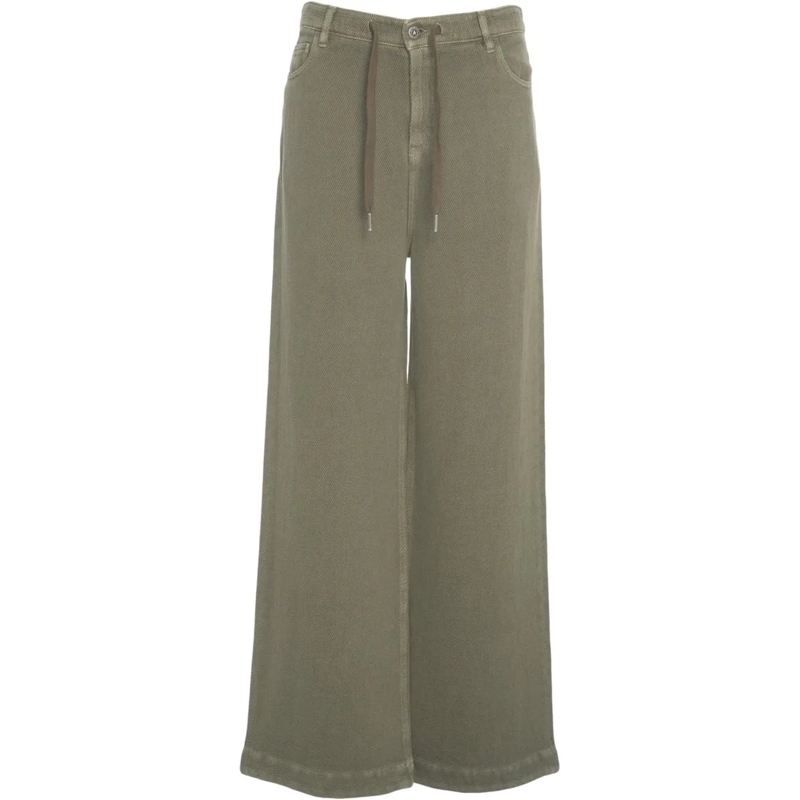 Golden Goose Pantalon Wide leg pants grün