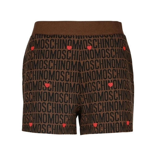 Moschino Brown Cotton Blend Shorts Brown Legere Shorts