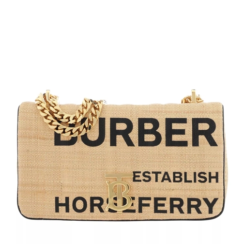 Burberry Lola Small Shoulder Bag Leather Natural Borsa a cestino