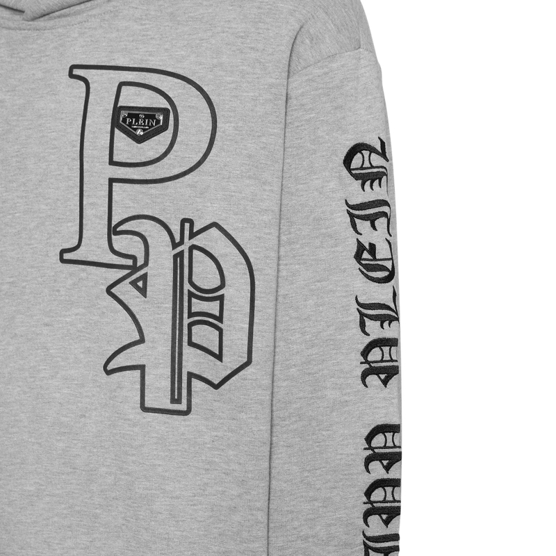 Philipp Plein Sweatshirt Hoodie Gothic Plein grau(Image 3)