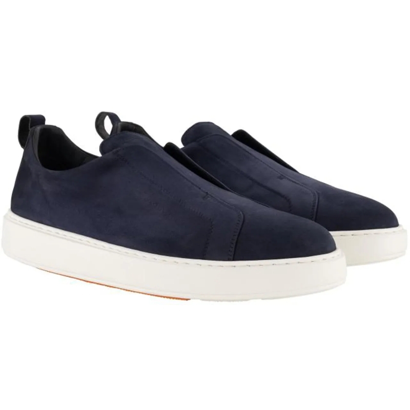 Santoni Low-Top-Sneaker Victory Sneakers Van Nubuck blau