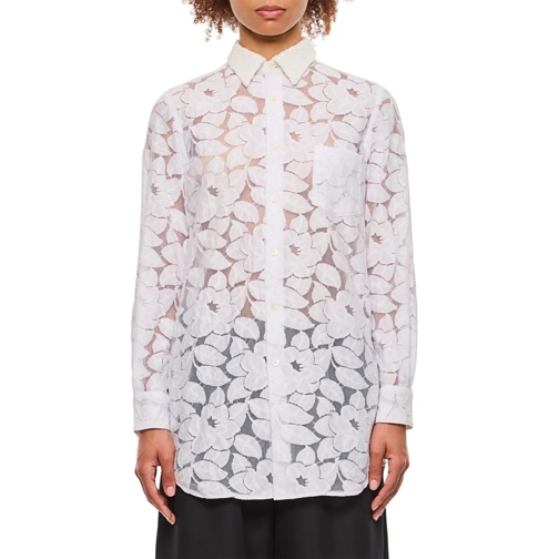 Comme des Garcons Hemden Tulle Shirt White