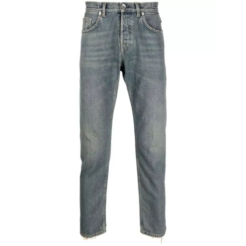 Eleventy Straight-Leg Cropped Denim Jeans Blue Rechte Been Jeans