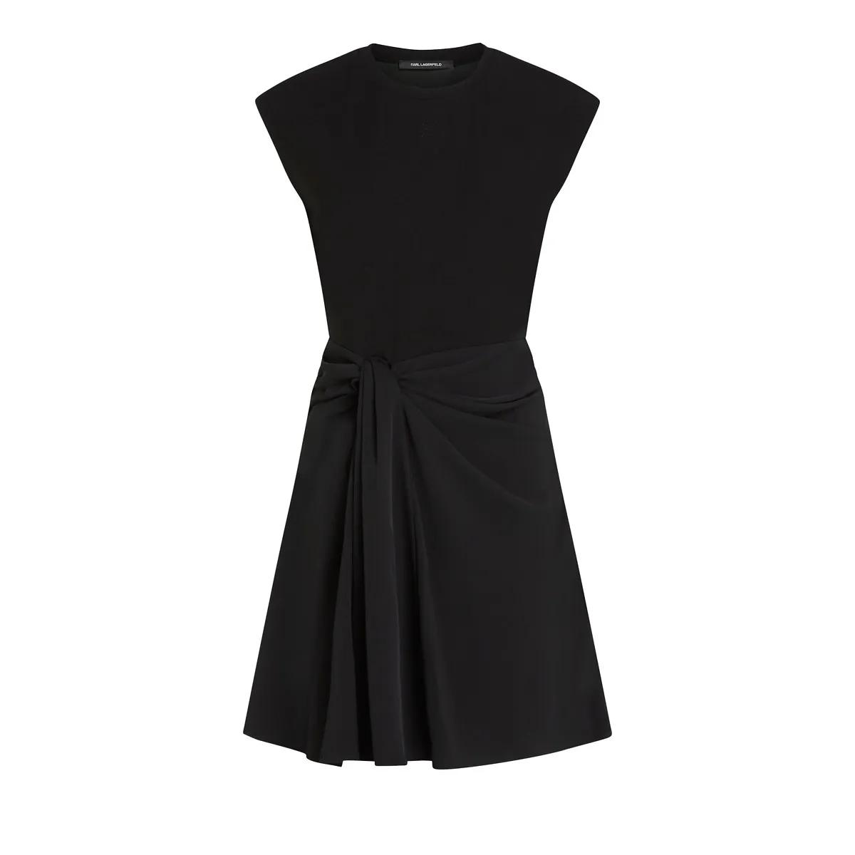 Thumbnail - Karl Lagerfeld - KLEID AUS MISCHGEWEBE - Größe M - schwarz