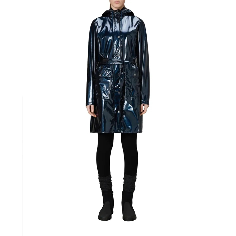 Rains Trenchcoat Rains Curve W Trenchcoats Blauw 18130 Curve W blau(Image 2)