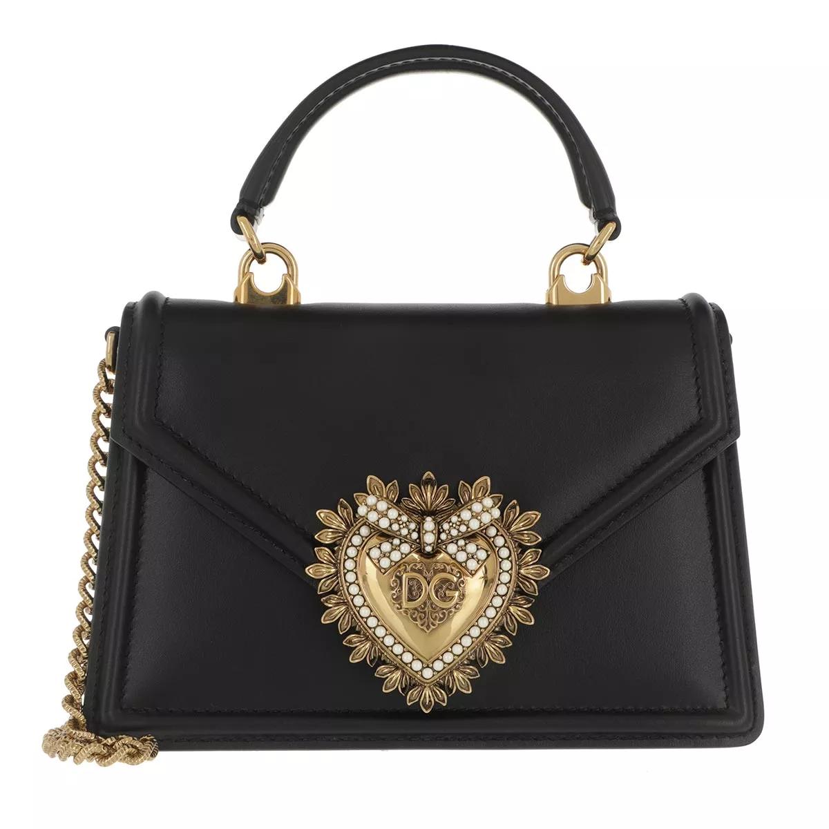 Dolce Gabbana DG Amore Saddle Bag Black Crossbody Bag