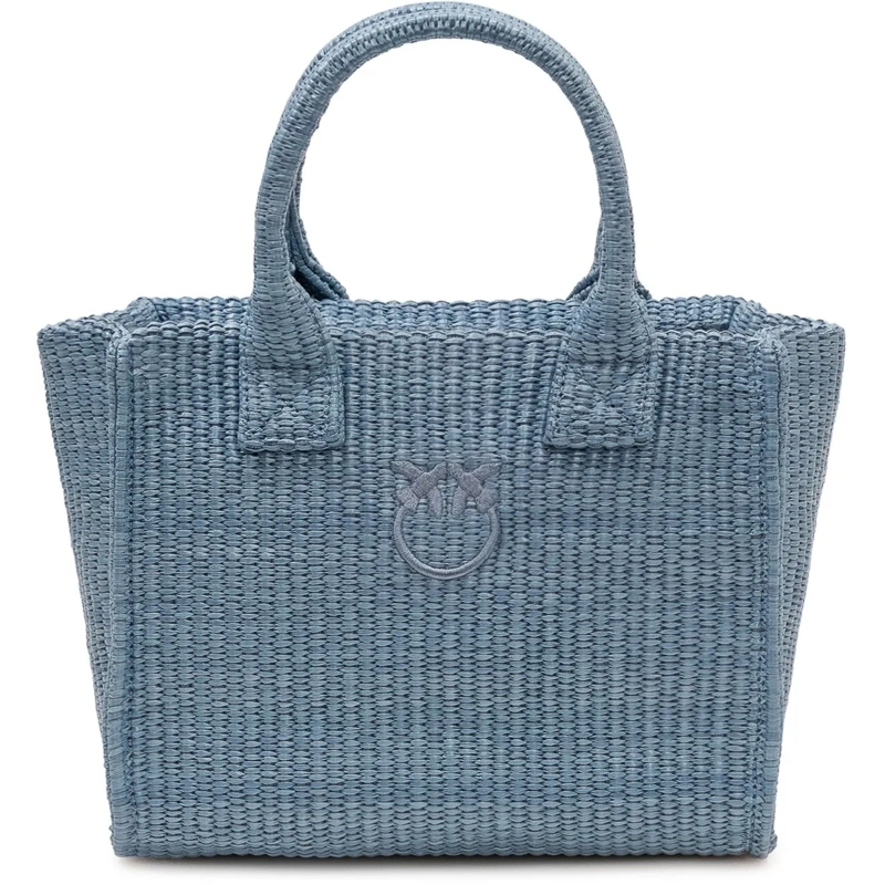 Pinko Shopper Borsa Beach Shopper Mini con Manici blau