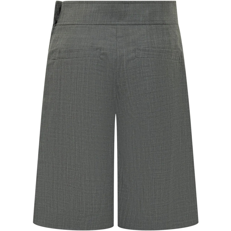 GANNI Shorts Bermuda con Tasche Laterali e Taglio Ampio dunkelgrau(Image 2)