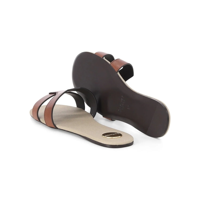 Saint Laurent Schnürschuhe Sandalen aus Leder braun(Image 3)