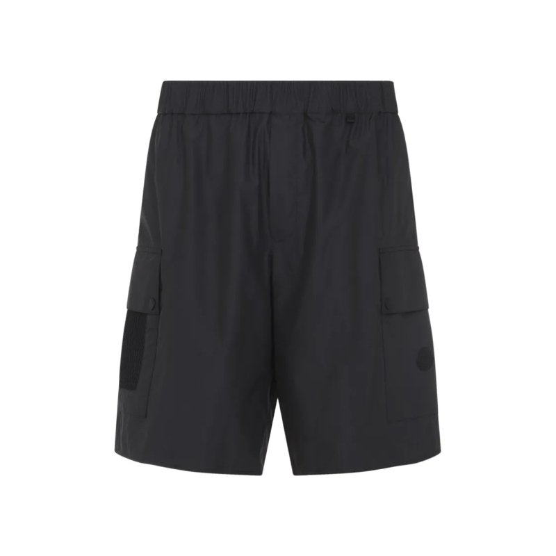 Moncler Legere Shorts Black Bermuda Shorts With Cargo Pockets Black