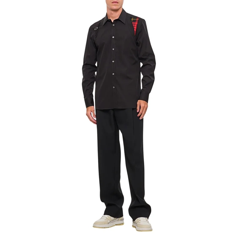 Alexander McQueen Hemd Black Distressed Shirt Black
