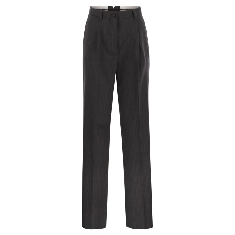 Max Mara  Salsa - Straight-Leg Trousers In Virgin Wool Black