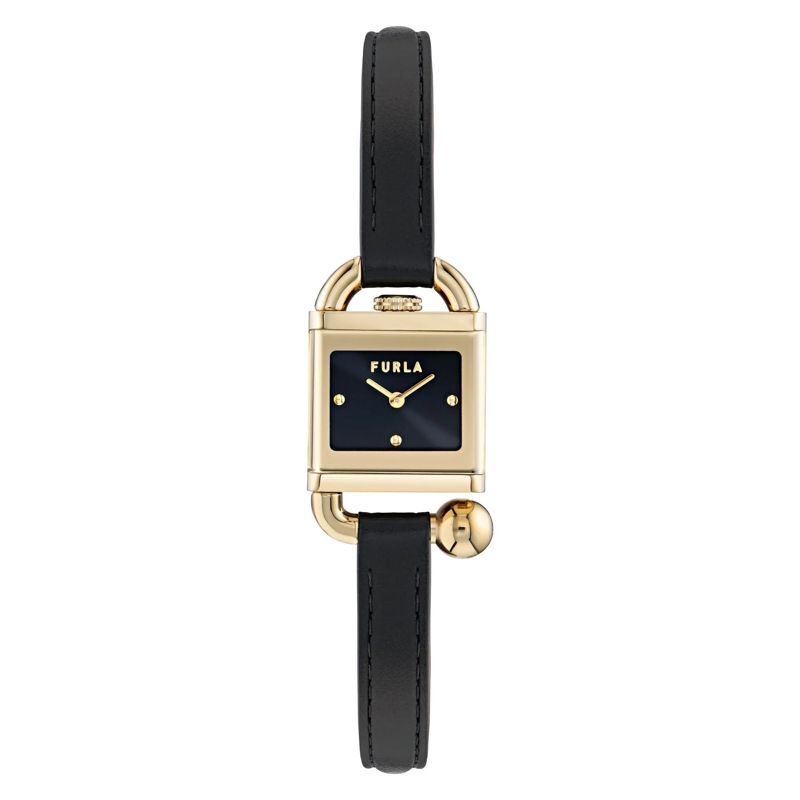 Furla Quarzuhr Quarz-Analoguhr Furla Mianuvola Square schwarz
