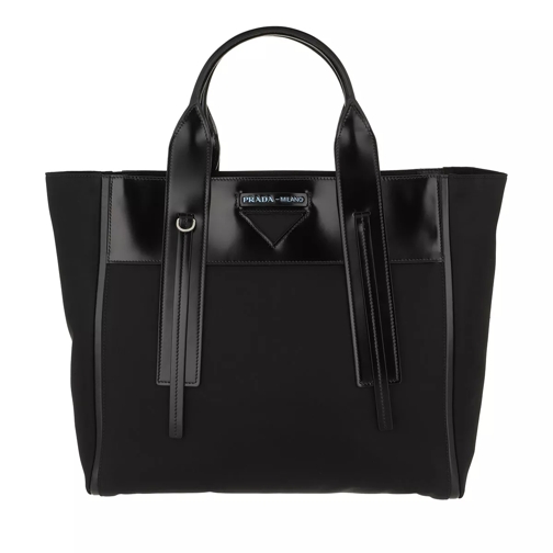 Prada Belle Shoulder Bag Leather Black Rymlig shoppingväska