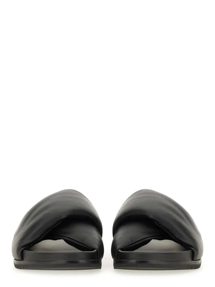 Thumbnail - Rick Owens Loafer - Twisted Design Lamb Leather Slides - Gr. 41 (EU) - in Schwarz - für Damen