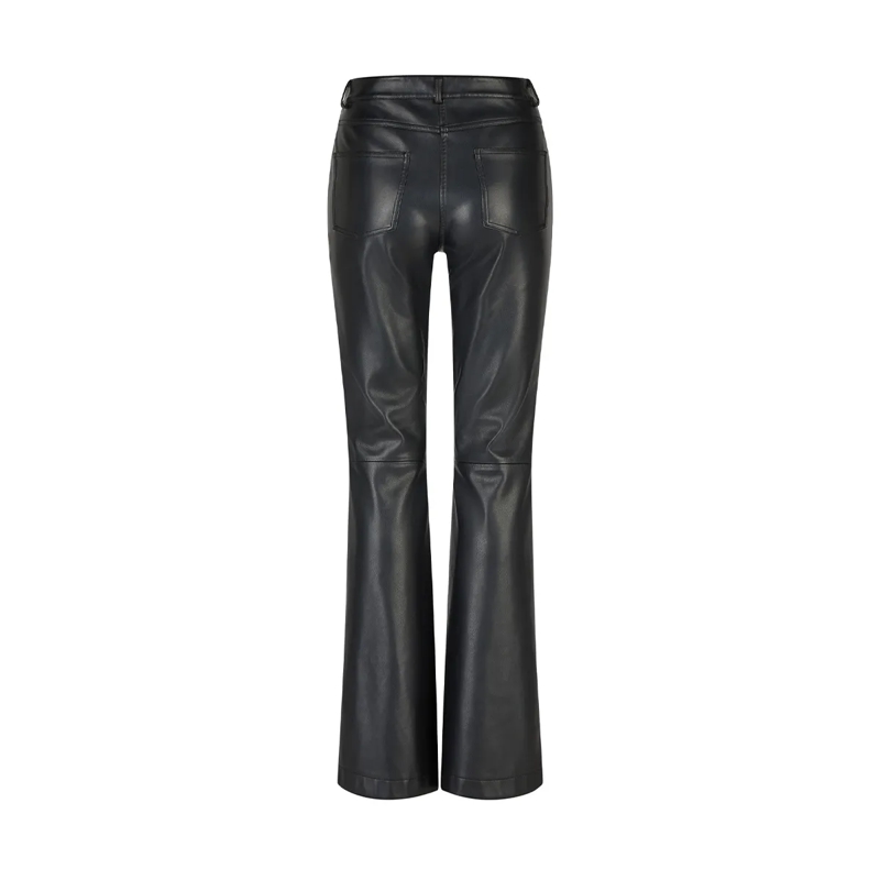 Marc Aurel Lederhose Hose- angesetzter Bund- Eingrifftaschen- ausge schwarz(Image 5)