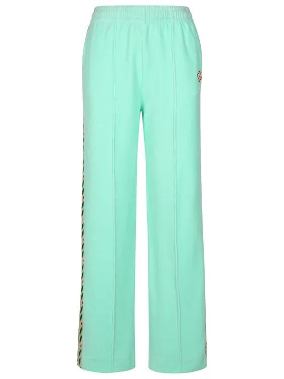 Casablanca - Jogger%27 Light Green Cotton Blend Pants - Größe M - grün