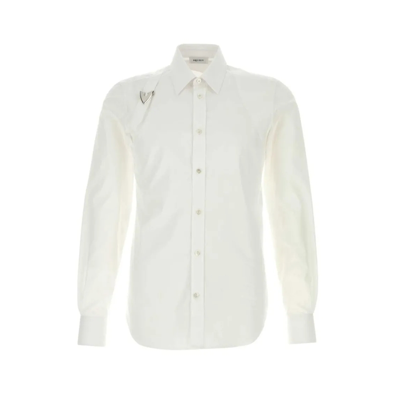 Alexander McQueen Overhemd Structured White Shirt With Crisp Design White