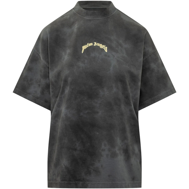 Palm Angels T-Shirt T-shirt Loose con Logo Frontale dunkelgrau