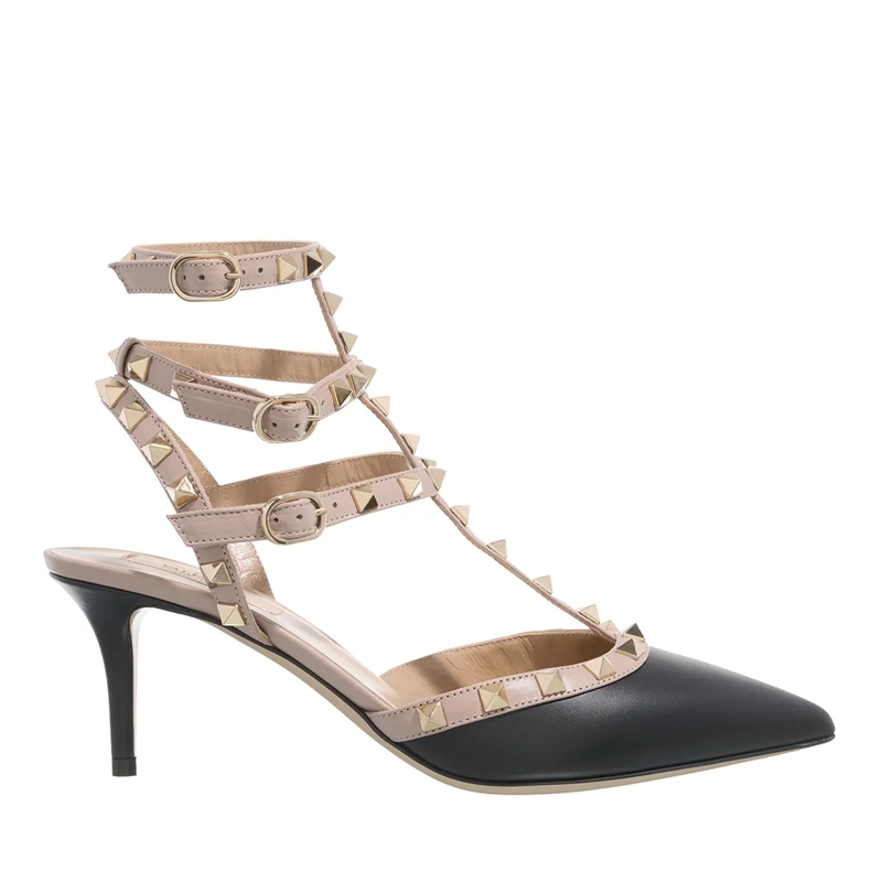 Valentino Garavani Pumps Ankle Strap Nero Poudre