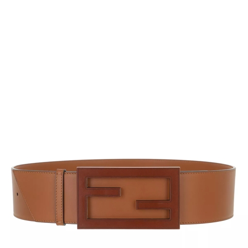 Fendi FF Buckle Belt Leather Brown Taillengürtel