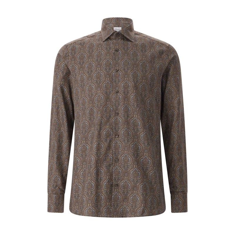 STENSTRÖMS Chemise Slim-Fit Hemd aus Baumwolle grau