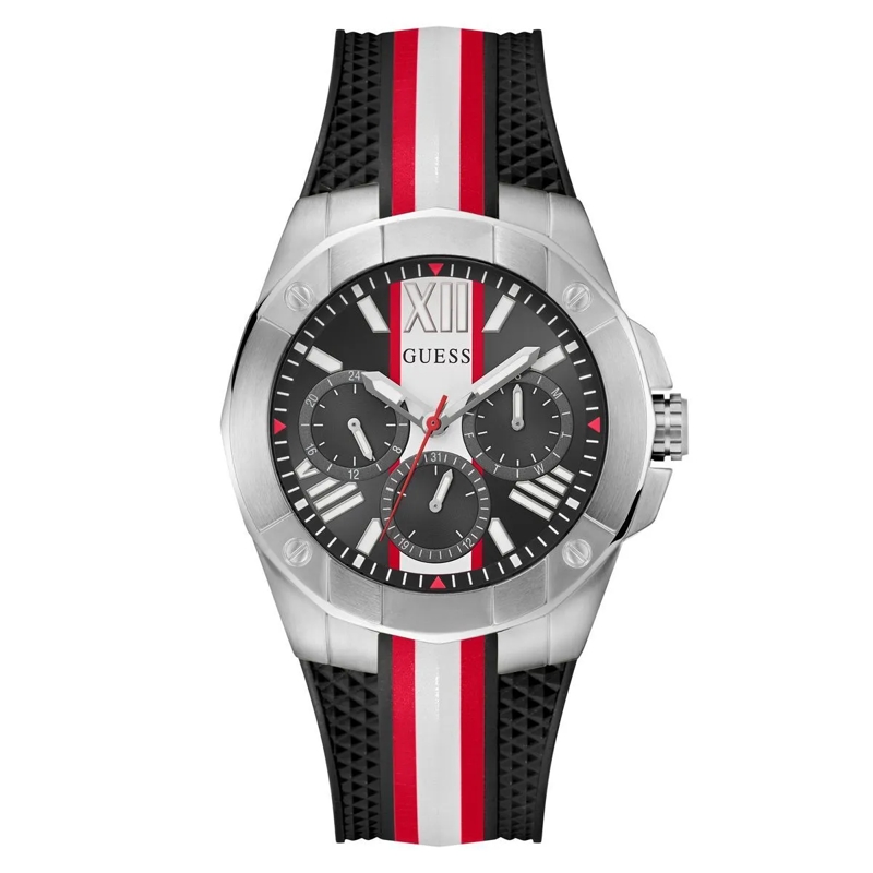 Guess Quarzuhr Quarz Analog Uhr Vette schwarz