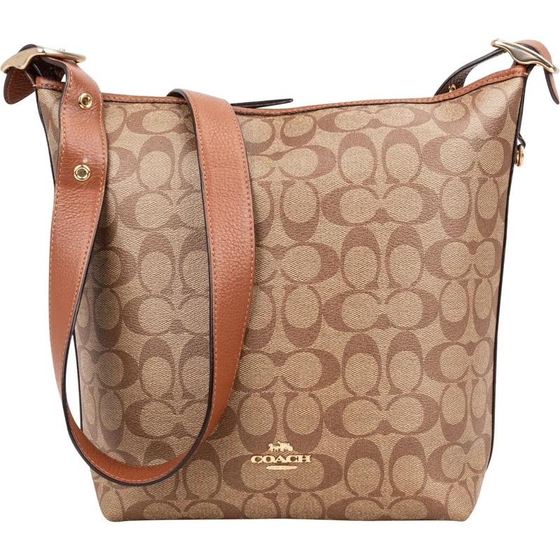 Coach Tote Coach Signature Canvas Monogram Val Crossbody Bag braun