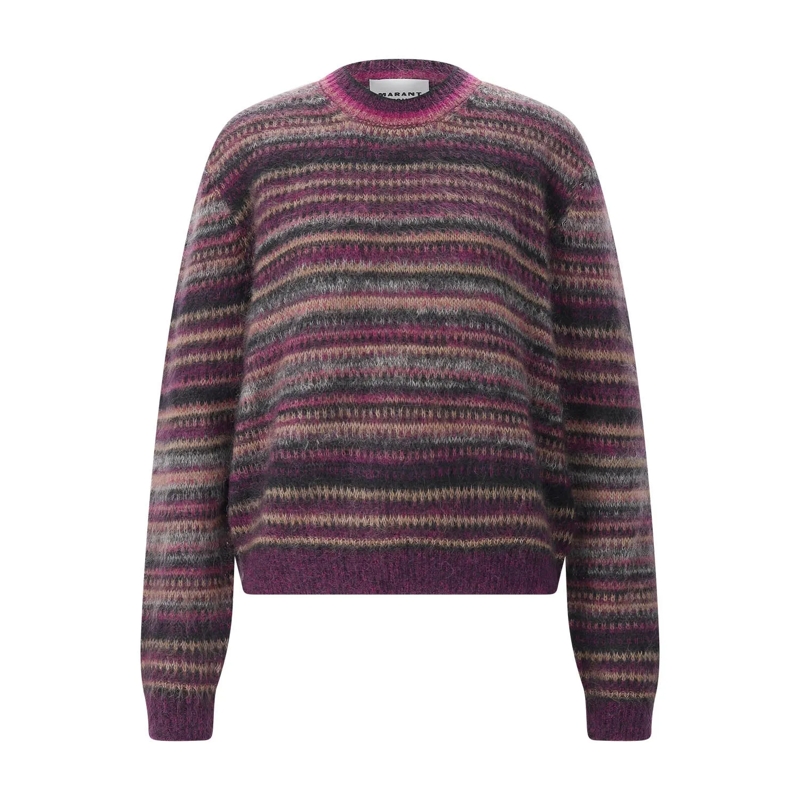 Isabel Marant Pull Gestreifter Pullover Morine lila