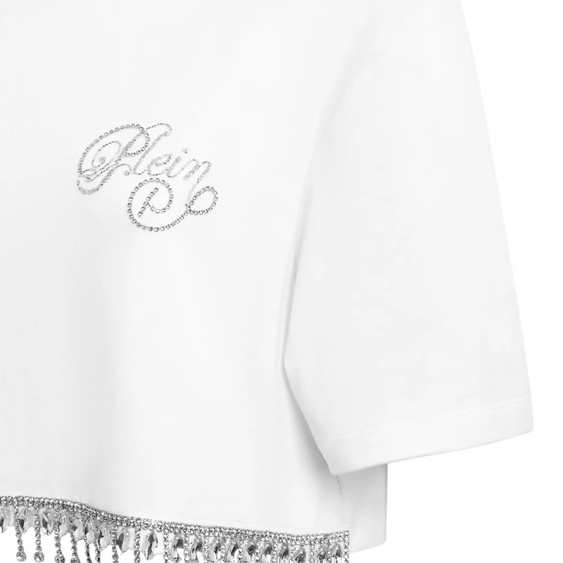 Philipp Plein T-Shirt T-Shirt Rundhalsausschnitt Ss Signature weiss(Image 4)
