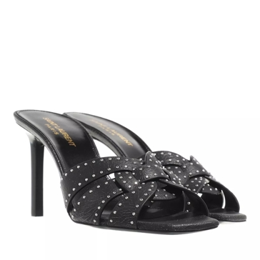 Black mules sale with studs