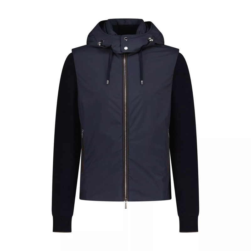 Moorer Blazer Jacke Evan mit abnehmbaren Ärmeln Dunkelblau