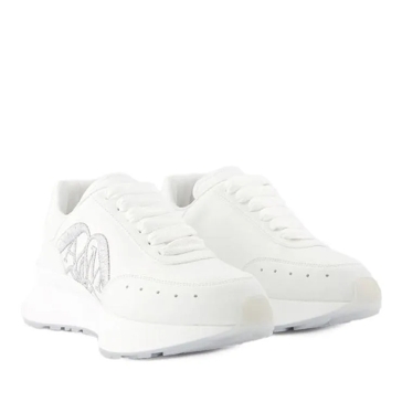 Alexander McQueen Sprint Runner Sneakers Leather White Silver White Low Top Sneaker