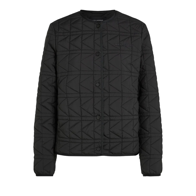 Karl Lagerfeld Daunenjacke Leichte Steppjacke schwarz