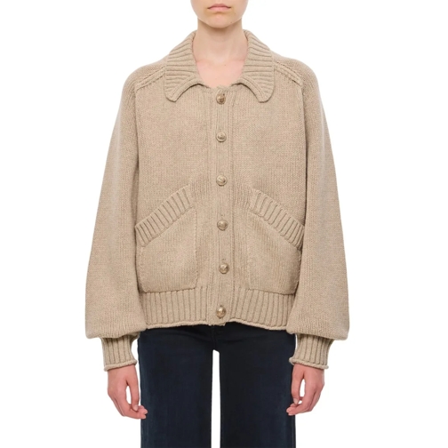 Barrie Cardigan Cashmere Collar Cardigan Neutrals