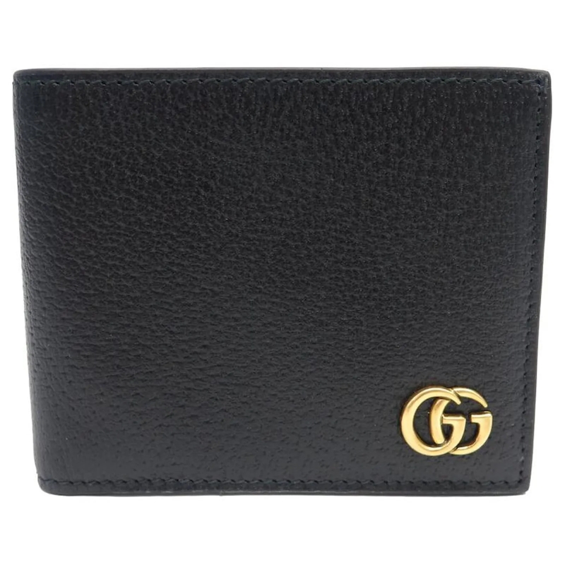 Gucci Portemonnaie mit Überschlag NEUE GUCCI-GELDBÃ–RSE 428726 GG MARMONT LEDER SCHW schwarz