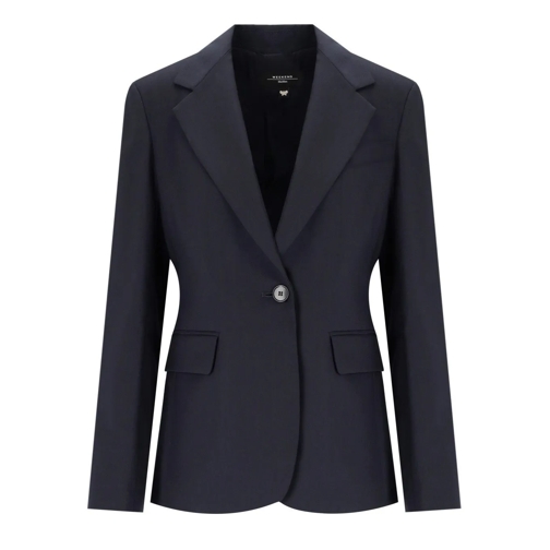 WEEKEND Max Mara MAX MARA WEEKEND LAMINE MARINEBLAUER BLAZER blau 