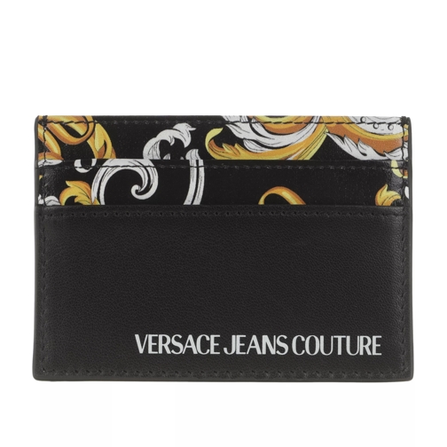 Versace Jeans Couture Baroque Card Case Black/Gold Porta carte di credito
