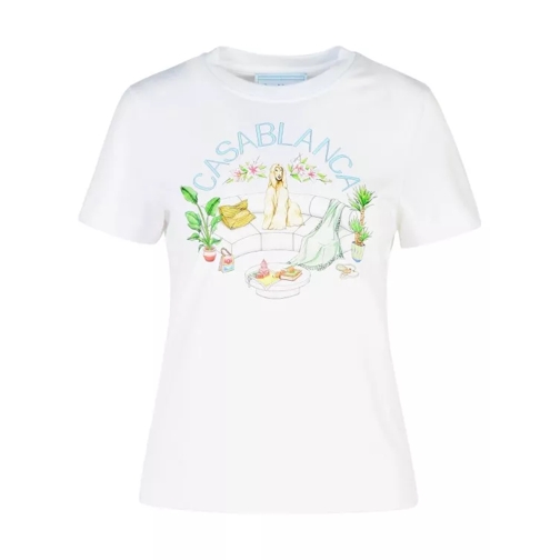 Casablanca White Cotton T-Shirt White 